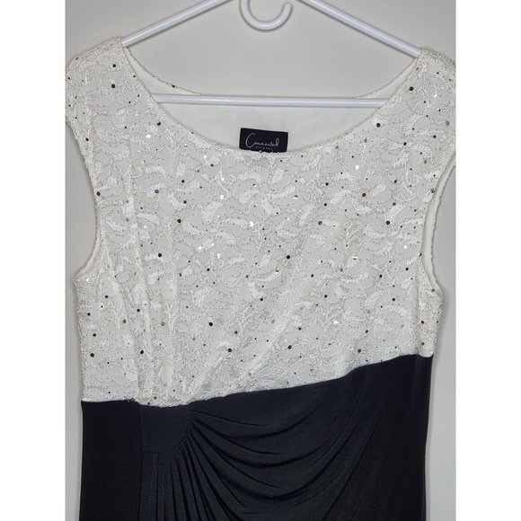 Ladies Formal Black & White Dress - Picture 3 of 6